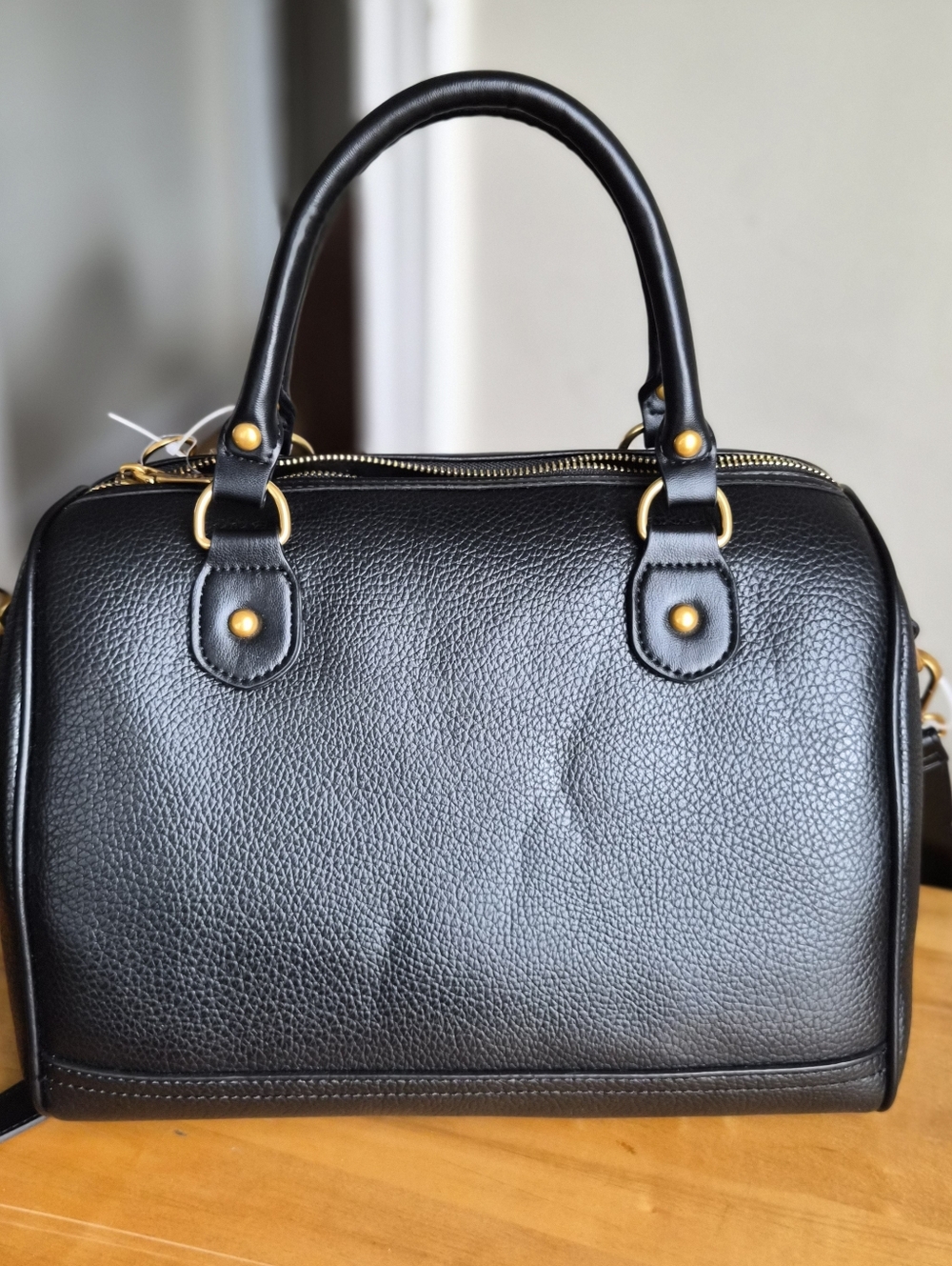 NWT Viral Steve Madden Bboden Black Rowan Boston Bag - Leather Satchel Crossbody - Picture 9 of 10